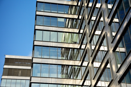 modern office building in city