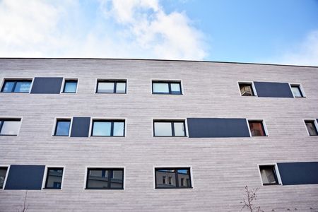 Facade of a modern apartment building