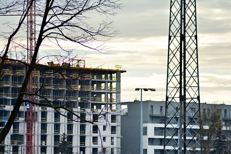 tower crane at construction site