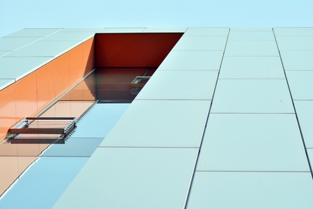 Modern architecture, glass and steel. Abstract architectural design.の写真素材