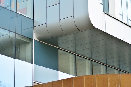Modern architecture, glass and steel. Abstract architectural design.