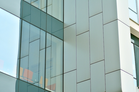 Modern architecture, glass and steel. Abstract architectural design.