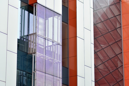 Modern architecture, glass and steel. Abstract architectural design.