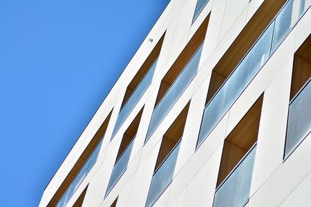 detail of a new modern apartment building