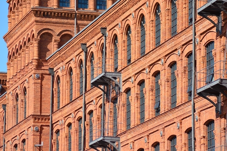 Revitalized red brick buildingsの写真素材