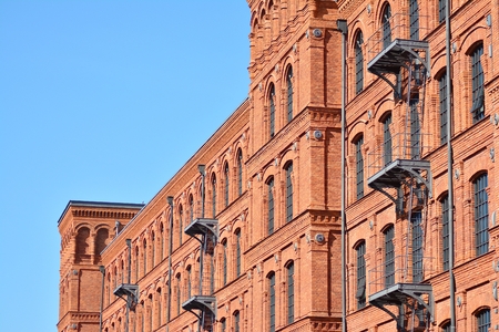 Revitalized red brick buildings