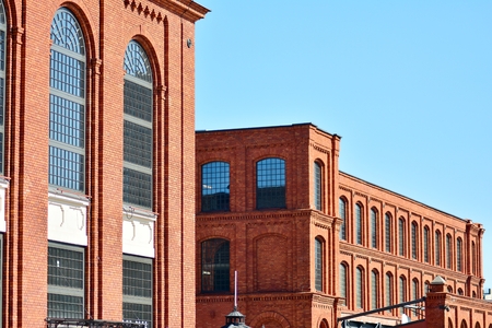 Revitalized red brick buildingsの写真素材