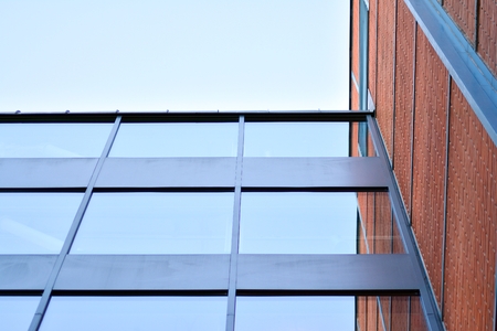 Modern architecture, glass and steel. Abstract architectural design.