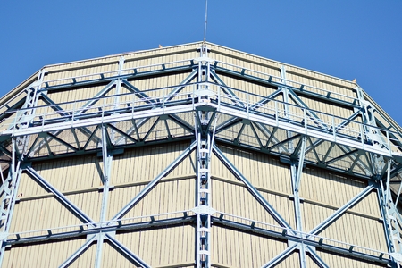 Machines in a former power stationの写真素材