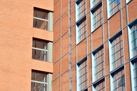 Revitalized red brick buildingsの写真素材