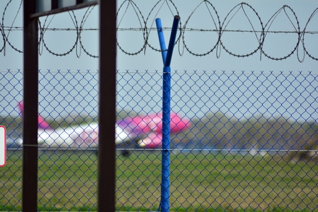 Warsaw, Poland. 5 March 2018. Passenger airplane WIZZ AIR just before landing at the Chopin airport.のeditorial素材