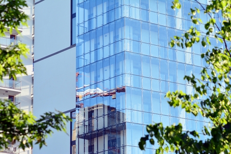 Modern apartment building exterior