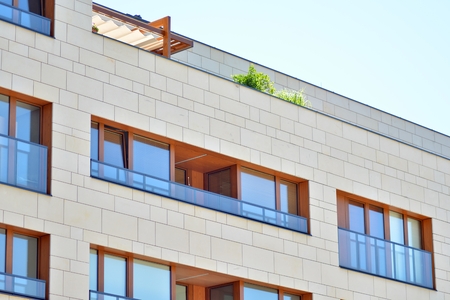 Modern apartment building exterior