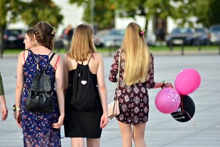 Warsaw, Poland.9 June 2018. Pilsudski Square. People walking on the big city street, blurred motion crossing abstractのeditorial素材