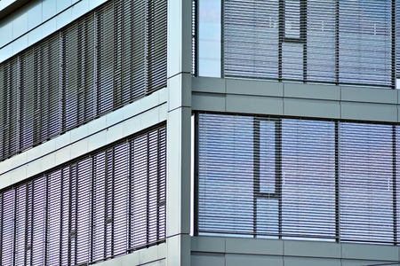 Modern office building wall made of steel and glassのeditorial素材