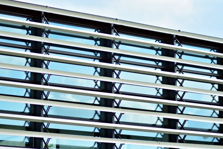 Steel facade of the buildingの写真素材