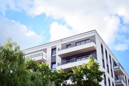 Modern apartment building exterior