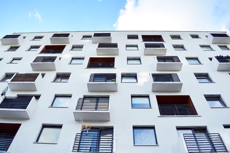 Modern apartment building exteriorの写真素材