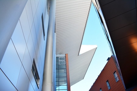 Abstract fragment of the modern architecture of the luxury building, center, hotel, shopping mall,...