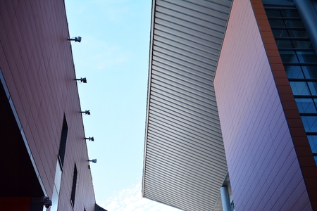 Abstract fragment of the modern architecture of the luxury building, center, hotel, shopping mall,...