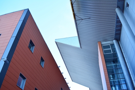 Abstract fragment of the modern architecture of the luxury building, center, hotel, shopping mall,...
