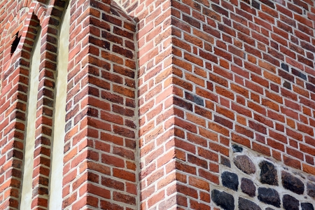 Fragment of the fortress wall with the entrance gatesの写真素材