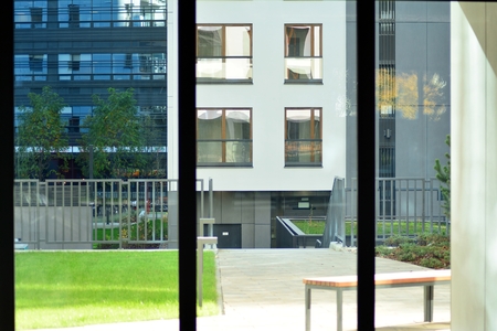 Facade of new residential building