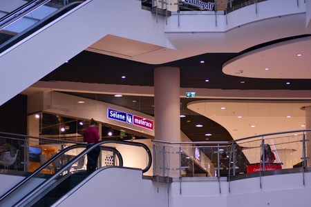 Warsaw, Poland. 10 November 2018. Blue City Center is the largest shopping & entertainment center.のeditorial素材