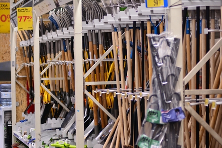 Warsaw, Poland. 24 November 2018. Interior of the Castorama Store.