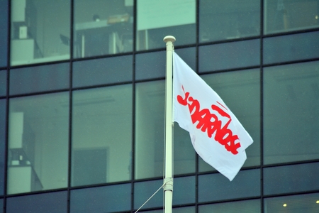 Warsaw, Poland. 14 December 2018. Sign Solidarnosc. Company signboard Solidarnosc.
