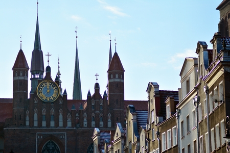 Gdansk, Poland .19 January 2019. Old town street in City of Gdansk