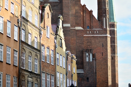 Gdansk, Poland .19 January 2019. Old town street in City of Gdanskのeditorial素材