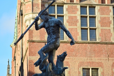 Gdansk, Poland .19 January 2019. Neptune statue in Gdanskのeditorial素材