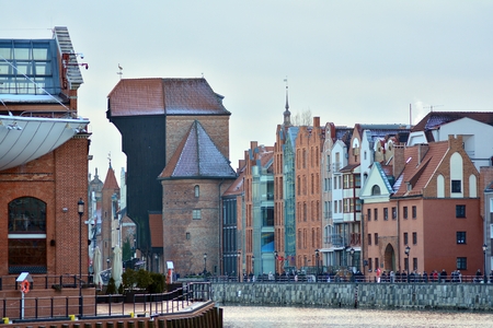 Gdansk, Poland .19 January 2019. Old town of Gdansk at Motlawa river.のeditorial素材