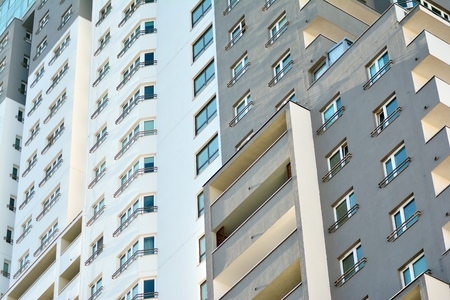 Modern European residential apartment building