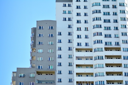 Modern European residential apartment building
