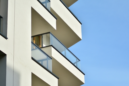 Modern European residential apartment building