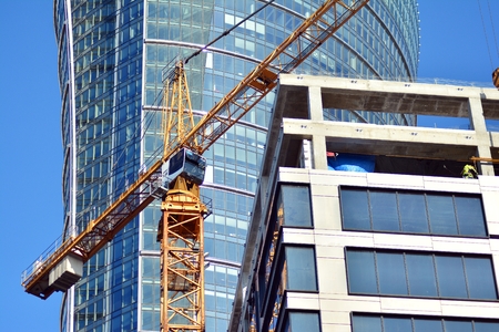 Detail view of skyscraper constructionの写真素材