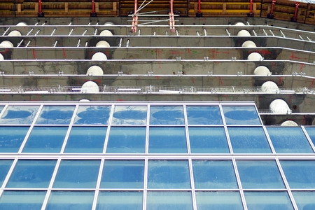 Detail view of skyscraper constructionの写真素材