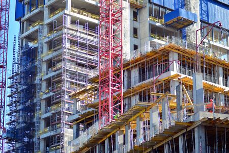 Warsaw, Poland. 22 February 2019. Construction of the Varso Place office building.