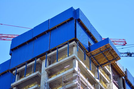 Warsaw, Poland. 22 February 2019. Construction of the Varso Place office building.のeditorial素材