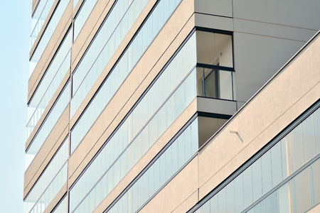 Modern European residential apartment buildings quarter. Abstract architecture, fragment of modern...