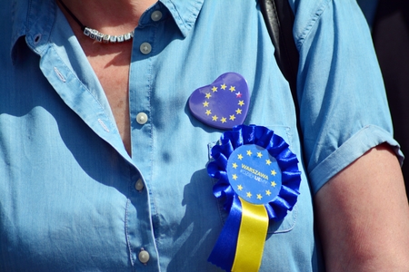 Badge of the European Union. Sign Warsaw, thank you to the European Union - Warsaw deanem.