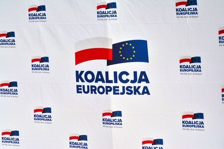 Warsaw, Poland. 1 May 2019. Sign European coalition.のeditorial素材