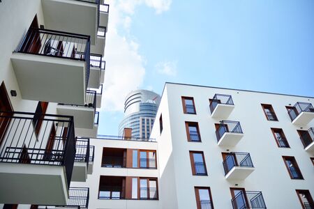 Warsaw, Poland. August 6, 2019. Browary Warszawskie. Modern apartment buildings