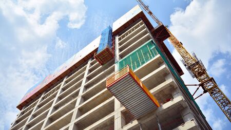 Warsaw, Poland. 6 August 2019. The construction of the office complex Generation Park in Warsawのeditorial素材