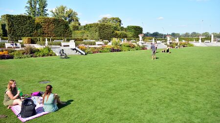 Warsaw, Poland. 22 August 2019. Castle Gardens - a garden adjacent to the Royal Castle in Warsaw...