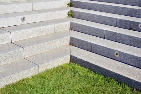 Close up on granite stairs details
