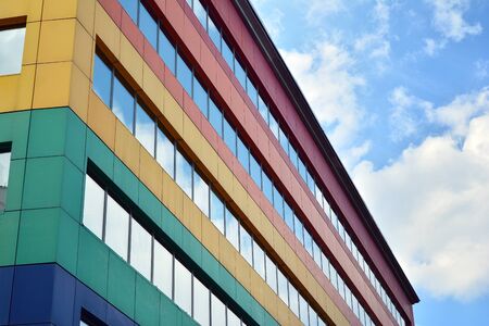 The windows of a modern building for offices. Business buildings architecture.の写真素材