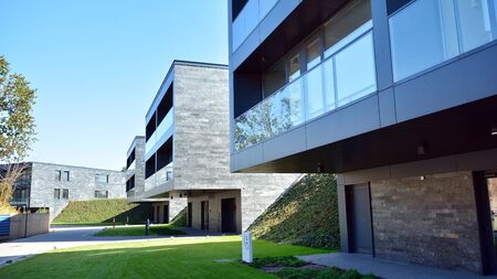 Warsaw, Poland. 22 September 2019. Apartment buildings in the Fort Cze investment in Mokotow...